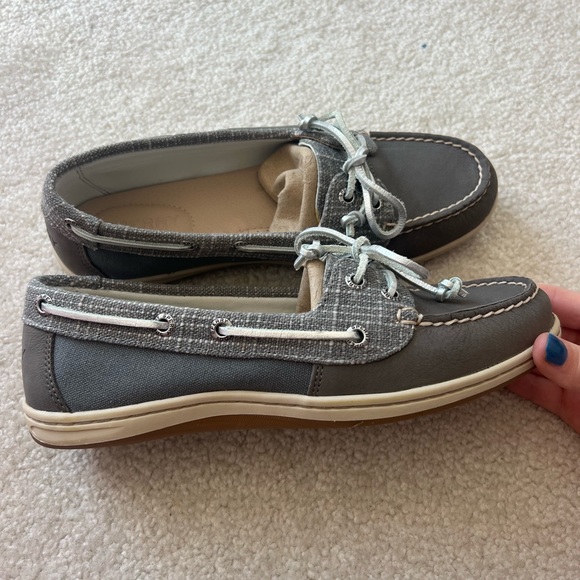Sperry Grey Slip On Shoes - Picture 1 of 5